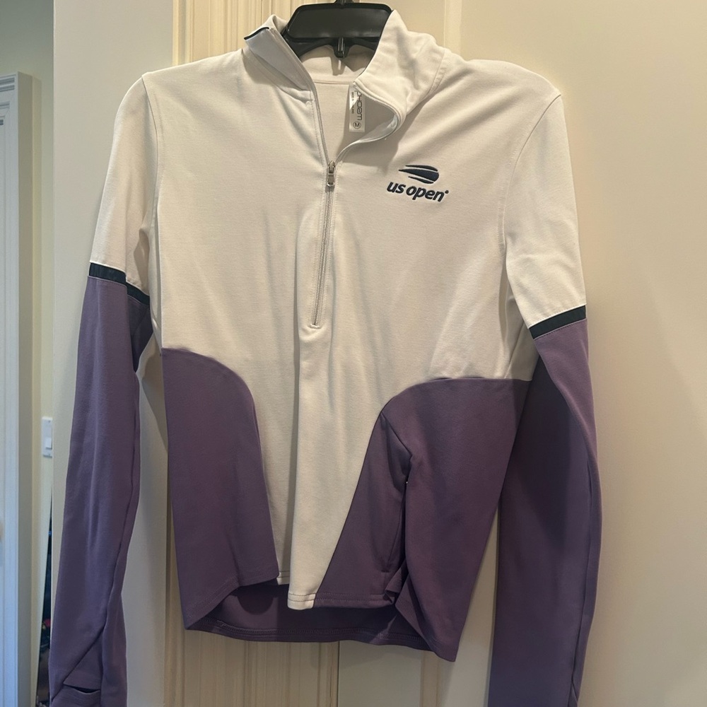 US Open Women's White and Purple Top